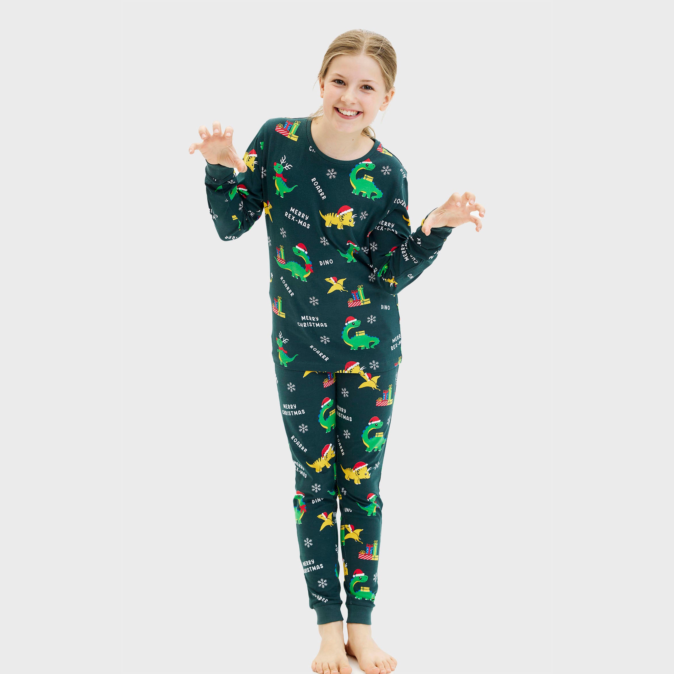 Dino Christmas pyjamas kids